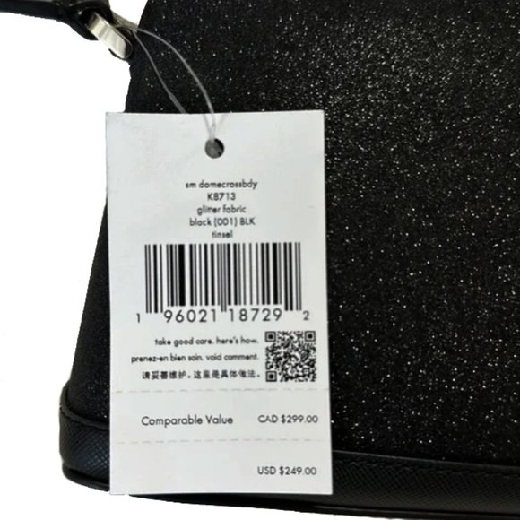 Kate Spade Tinsel Crossbody - Black Sparkle - Picture 6 of 10